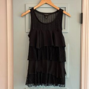 White House black market black lace sleeveless top. Size small. Layered